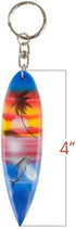 ArtCreativity Wooden Surfboard Keychains, Set of 12 Fun Key Chains for Backpack, Purse, and Luggage