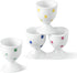 Cinf Ceramic Polka Dots Egg Cup Gift Set of 4 - Porcelain Breakfast Holder for Boiled Cooking Tools