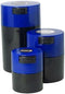 Tightvac Set of 3 Airtight Containers | Multi-use Vacuum Containers for Herbs, Dry Goods, and Food, Blue Caps