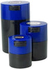 Tightvac Set of 3 Airtight Containers | Multi-use Vacuum Containers for Herbs, Dry Goods, and Food, Blue Caps
