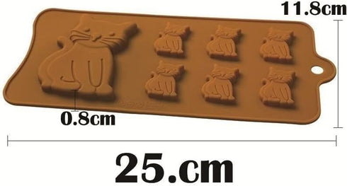 Cat Cake Mold Silicone 3D Kitten Biscuits Fondant Handmade Bakeware Tools Resin Clay Chocolate Candy Mould (1)