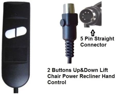 Cheidi 2 Button 5pins Up & Down Lift Chair Power Recliner Remote Hand Controller