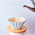 Origami Filter Cup, Ceramic Pour Over Coffee Maker, Easy Manual Brew Maker for Home, Cafe, Camping