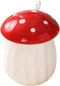 Ceramic Mushroom Shape Sugar Bowl, Spice Jar Seasoning Pot with Lid and Spoon