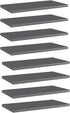 vidaXL Engineered Wood Bookshelf Boards - High Gloss Gray Replacements, Durable Storage