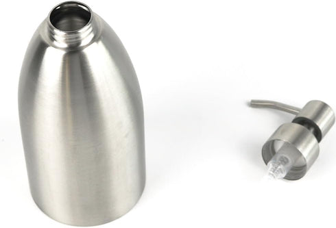 304 Stainless Steel Soap Dispenser 16oz Rust-Proof Liquid Pump Bottle for Kitchen or Bathroom Countertop
