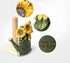 MASSJOY Paper Towel Holder with Sunflower Flower Decor, Resin Crafts Display for Kitchen Cafe Western Restaurant Cake