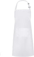 Hyzrz Chef Apron Hat Set - Adjustable Kitchen Apron with Butcher Hat for Men and Women, Father's Gift in White