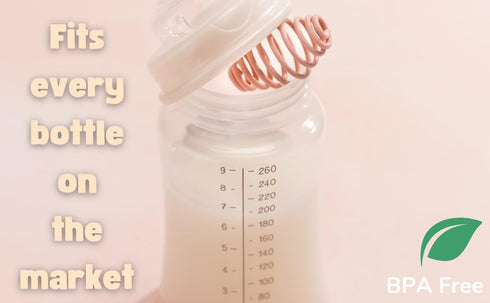 Baby Bottle Formula Whisk Silicone Mixing Ball to Eliminate Clumps & Reduce Bubbles Fast, Smooth Formula Blending