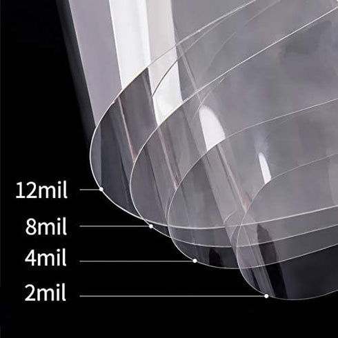 Clear Window Security Film, Adhesive Anti Shatter Safety Glass Protection Sticker, 2Mil, 24inch x 8.2feet