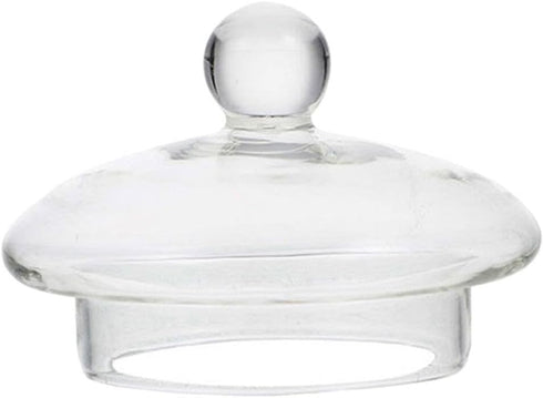 Kichvoe Glass Teapot Lid Replacement, Clear Accessory for Home Kitchen Teapots, 2.55x2.55x1.77in, Fits 400ml Glass