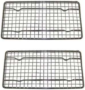 Heavy-Duty Chrome Cooling Rack, Commercial Grade, Oven-Safe, 4¼ x 8 x 215B Inches, Set of 2