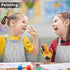 Kids Adjustable Cotton Bib Chef Apron with Pocket, Toddler Apron for Boys Girls Age 2 to 5 Years