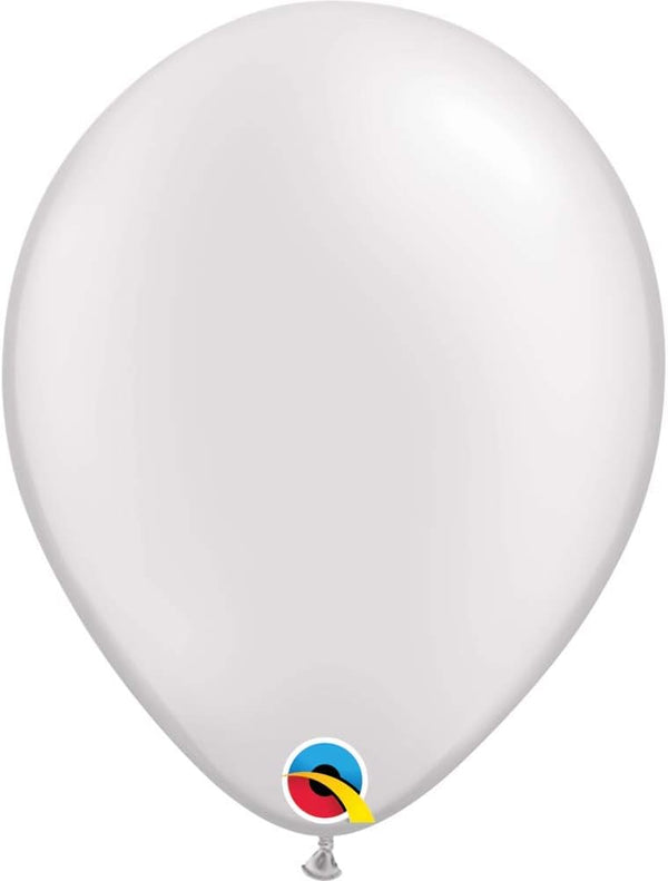Qualatex 43788 Pearl White Latex Balloons, 11", Pack of 100