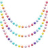 WILLBOND 3 Pieces Wool Felt Rainbow Ball Garland, 6.5 ft Long Colorful Pom Pom Garland for Easter, Halloween