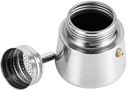 Yosoo Coffee Maker, Stainless Steel Percolator Stovetop Latte Maker, Easy Clean (200ML 4 Cup)