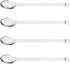 4 Pcs Clear Glass Tea Spoon, Long Handle Stirring Spoon for Coffee, Iced Tea, Cocktail, Dessert