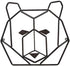 Everydecor Rustic Geometric Bear Head Metal Wall Art Decor for Home Office Kitchen Living Room Bedroom
