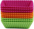 Webake Jumbo Cupcake Liners - Rectangular 4.3 Inch Silicone Baking Cups, Reusable Muffin Cups (Pack of 12)
