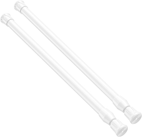 2 Pcs Spring Tension Rod, Adjustable 17-28 Inches, No Drilling Small Tension Rod for Windows and Lockers