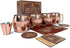 Hammered Moscow Mule Copper Mug Set of 4, Stainless Steel Lining, 16 oz