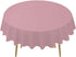 Pink Plastic Tablecloths 2 Pack - Disposable 84 Inch Circle Table Covers for BBQ, Birthday, Wedding, 6 ft Round Use