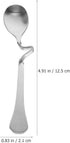 SOLUSTRE 6pcs Stainless Steel Espresso Spoons with Curved Handle, Dessert Spoons for Honey Milk Coffee Mixing