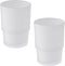 Glass Tumbler Cap 2 Pack, Aomasi Frosted Bathroom Rinsing and Mouthwash Cup,