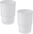 Glass Tumbler Cap 2 Pack, Aomasi Frosted Bathroom Rinsing and Mouthwash Cup,