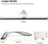 Stainless Steel Shower Squeegee, 14 Inch for Shower Doors, Bathroom, Mirrors, Tiles, Car Windows with 2 Hooks (Silver)