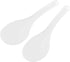 2PCS Plastic Rice Paddle Spoon, Non-Stick Rice Scoop, 7.87 Inch Rice Serving Spoon (White E)