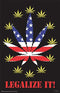 Legalize It! - Stars & Stripes Pot Leaf Marijuana Poster, 11" x 17"