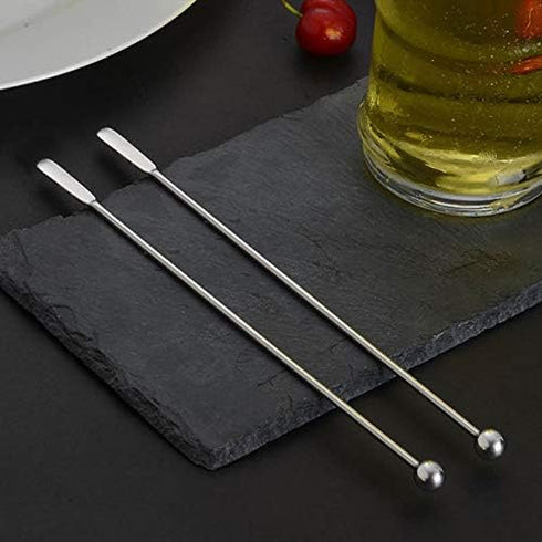 20 pcs Stainless Steel Coffee Beverage Stir Sticks, 7.4" Cocktail Stirrers Drink Swizzle Stick Picks Tools