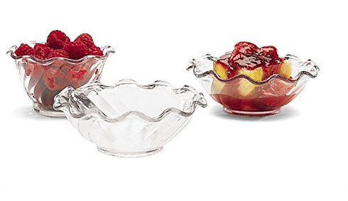 Carlisle FoodService Products Plastic Dessert Dish, Clear, 5 Ounces, Pack of 24