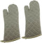 New Star Foodservice Oven Mitts Set of 2, Olive, Flame Retardant, 17-Inch, Up to 400F