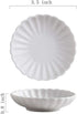 Gaolinci 3.5 Inches Flower Shape Ceramic Sauce Dish, Mini Side Seasoning Dish, Set of 4 Porcelain Small Saucer Dishes