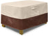 Vailge Rectangle Patio Ottoman Cover, Waterproof Outdoor Ottoman Cover with Padded Handles,