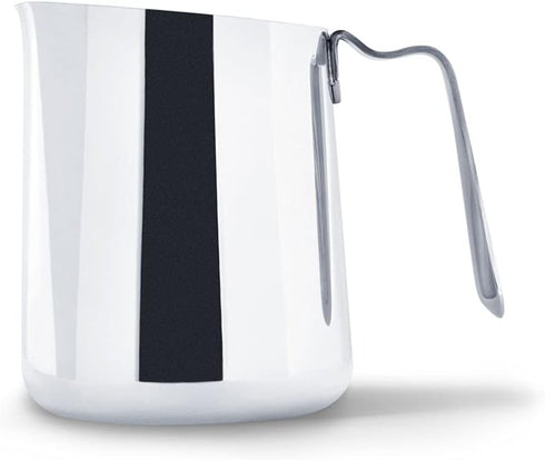 Fellow Eddy Steaming Pitcher, 12oz Milk Frother Pitcher with Fluted Spout, Premium Barista Tools, Polished Stainless