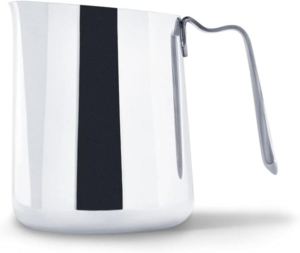 Fellow Eddy Steaming Pitcher, 12oz Milk Frother Pitcher with Fluted Spout, Premium Barista Tools, Polished Stainless
