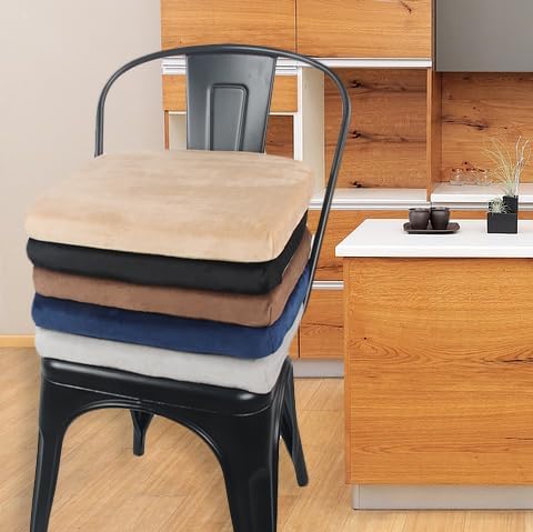 14x14 Set 2 Augld Metal Chair Cushion of Memory Foam School Chair Cushion Small U Shape Seat Cushion Black