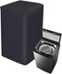 Dustproof Waterproof Washing Machine Cover, Black Top Load Protection Cover for Indoor/Outdoor Use