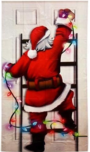 4 Pack Christmas Bathroom and Front Door Holiday Decorations and Covers for Festive Decor