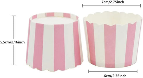 100pcs Premium Greaseproof Cupcake Paper Liners - Random Colorful, No Muffin Pan Needed for Cupcakes