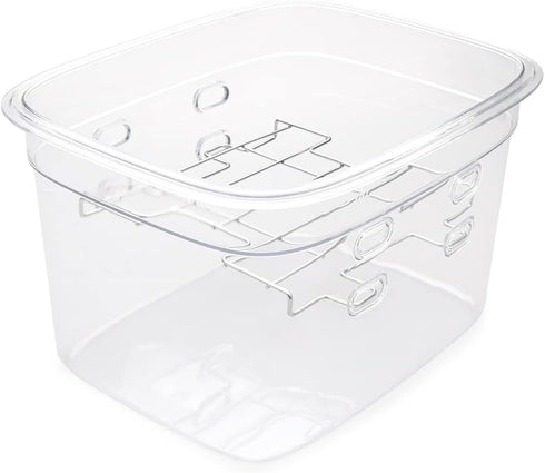 EVERIE 12-Quart Sous Vide Container with Built-in Rack, Collapsible Silicone Lid, Compatible with All Sous Vide Cookers