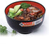 JapanBargain Set of 2 Japanese Large Ramen Bowls, 38oz, Black and Red Lacquer Plastic, Microwave Safe
