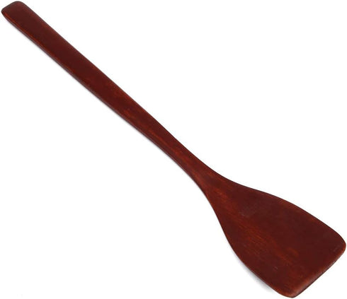 Mini Wooden Spatula, 9.7 Inch Nonstick Heat Resistant Turner for Cooking and Baking (Dark Red)