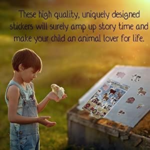 Farm Animals Gel Window Clings for Kids - Window Stickers for Toddlers, Reusable Sticker for Home Car Activities