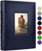 Vienrose Photo Album, 4x6 300 Photos with Memo Area, Leather Cover Large Capacity Slip-in Pictures Book, Blue