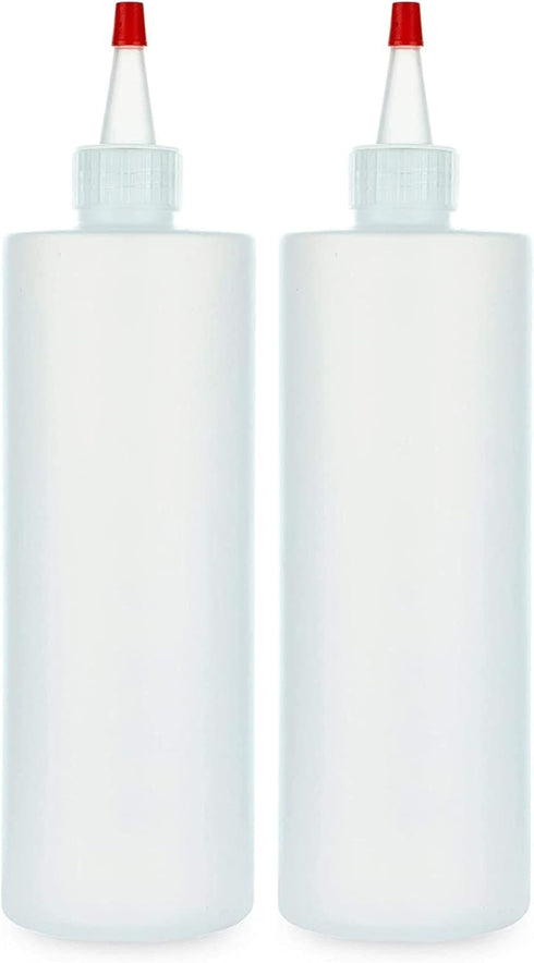 BRIGHTFROM Empty Squeeze Bottles 16 OZ, 2 PACK, BPA Free Squirt Containers for Condiments and Arts