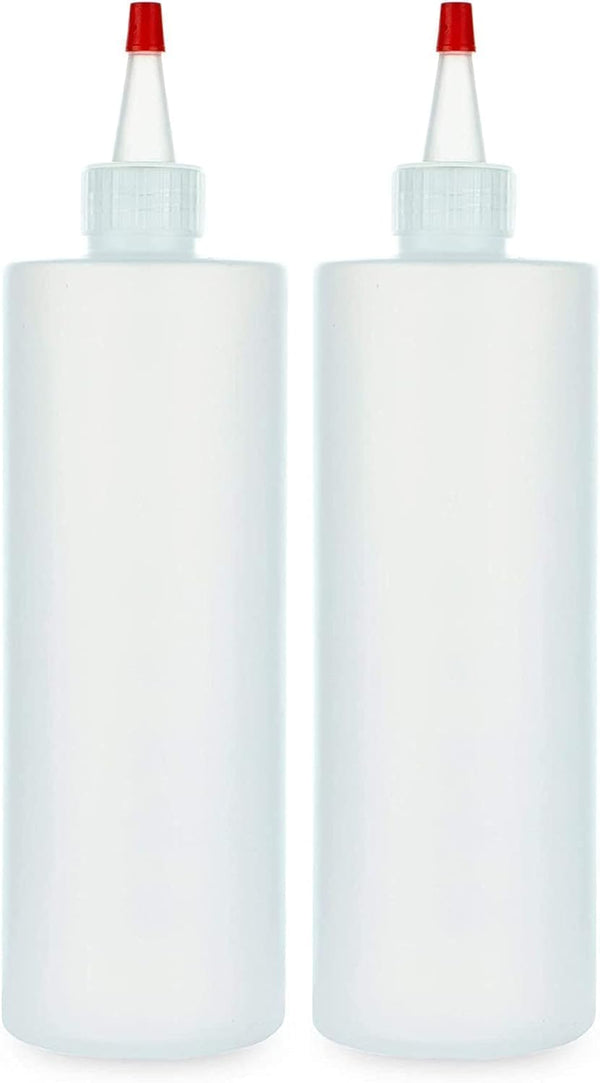 BRIGHTFROM Empty Squeeze Bottles 16 OZ, 2 PACK, BPA Free Squirt Containers for Condiments and Arts